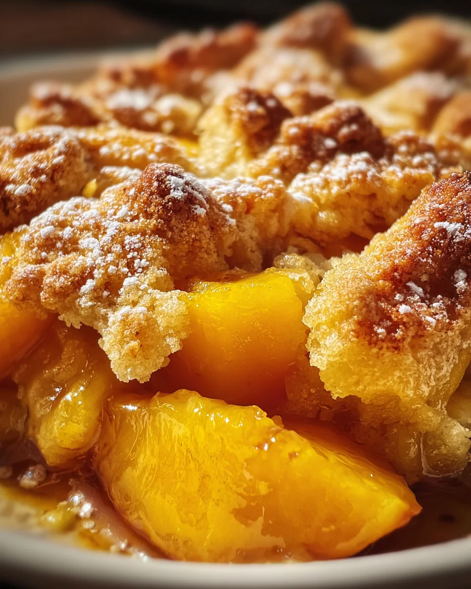 Ridiculously Easy Peach Cobbler