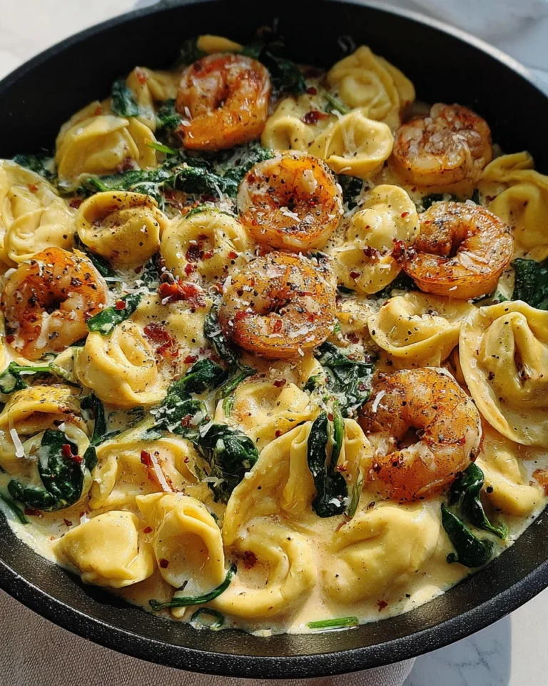Shrimp Tortellini with Garlic Sauce
