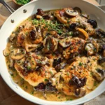 Skillet Chicken and Mushroom Wine Sauce