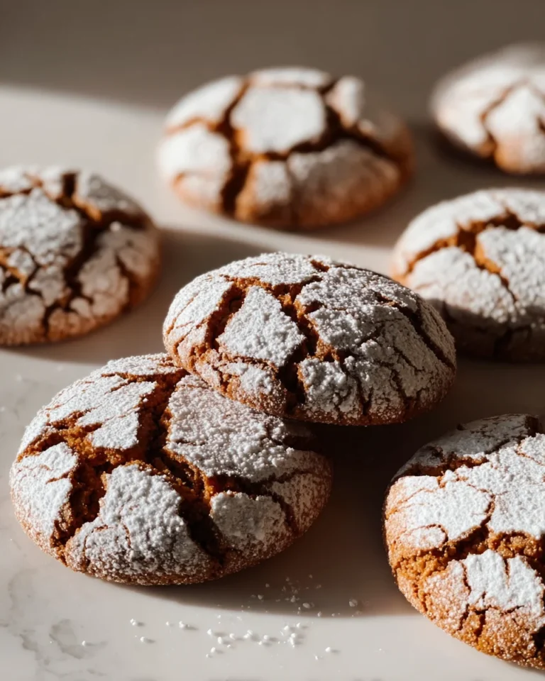Soft and Spiced Gingerbread Crinkle Cookies