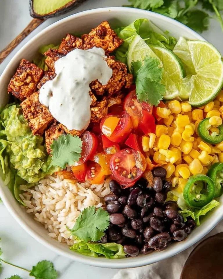 Spicy Baked Tofu Burrito Bowl