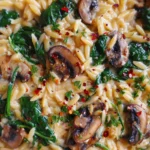 Spinach Mushroom Orzo 22 Spinach Mushroom Orzo