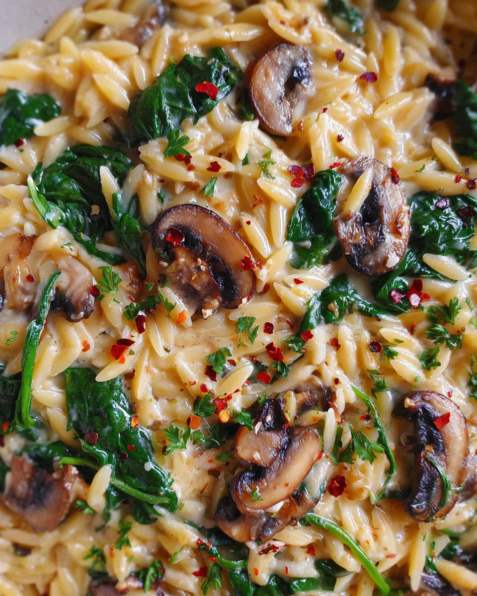 Spinach Mushroom Orzo 23 Spinach Mushroom Orzo