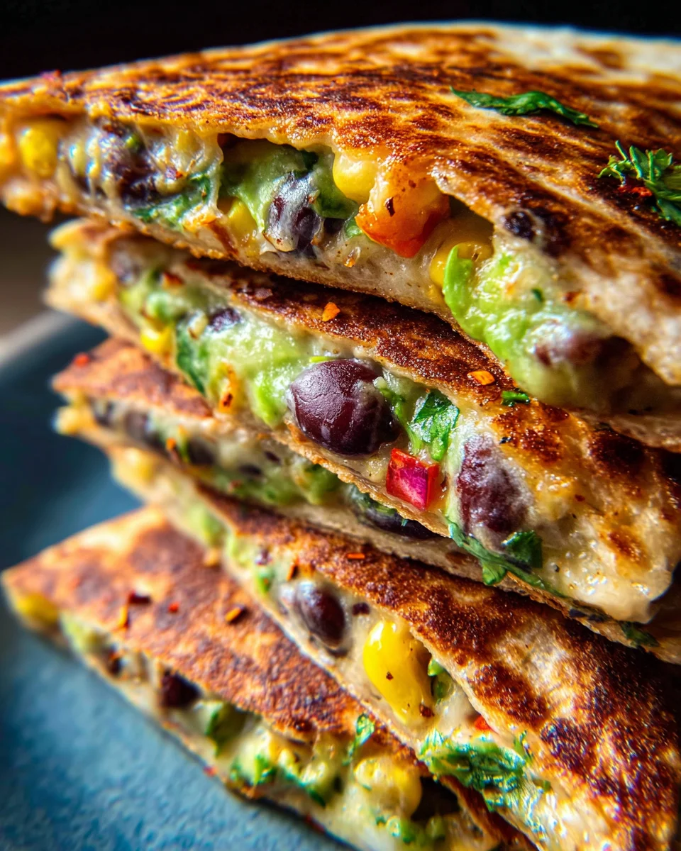 Vegan Quesadillas with Black Beans and Avocado 21 Vegan