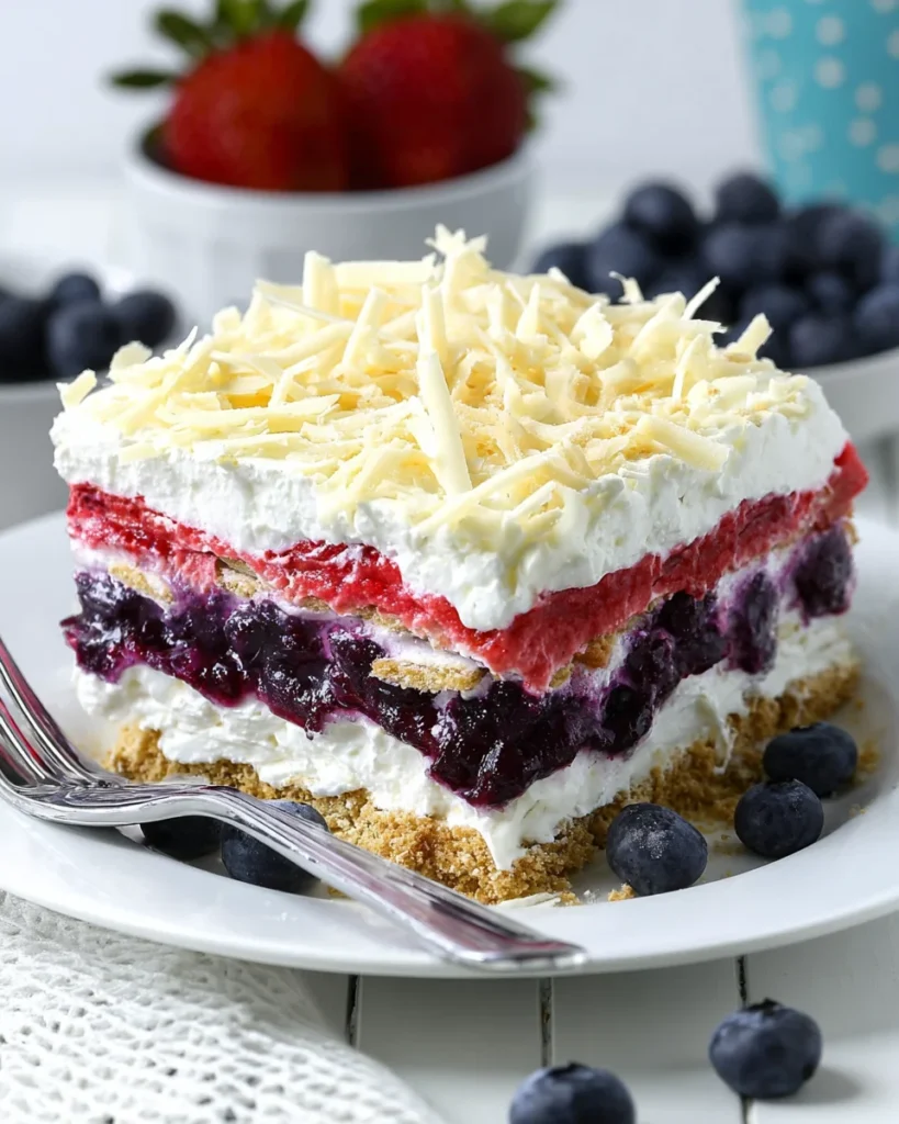 Blueberry Cream Cheesecake Lasagna