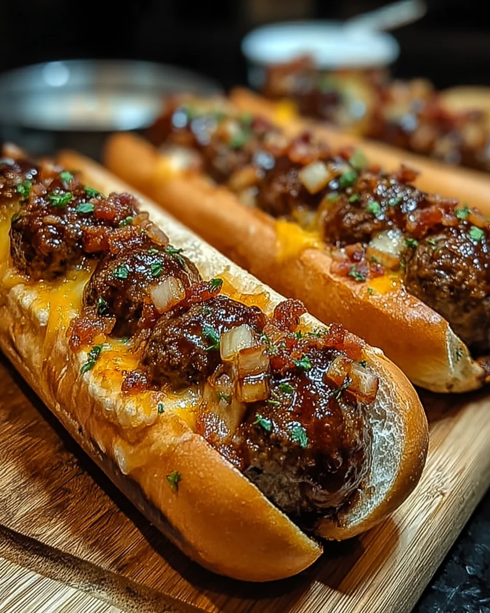 Bourbon BBQ Bacon Cheeseburger Meatball Subs Ready in 30 Minutes 28 Bourbon