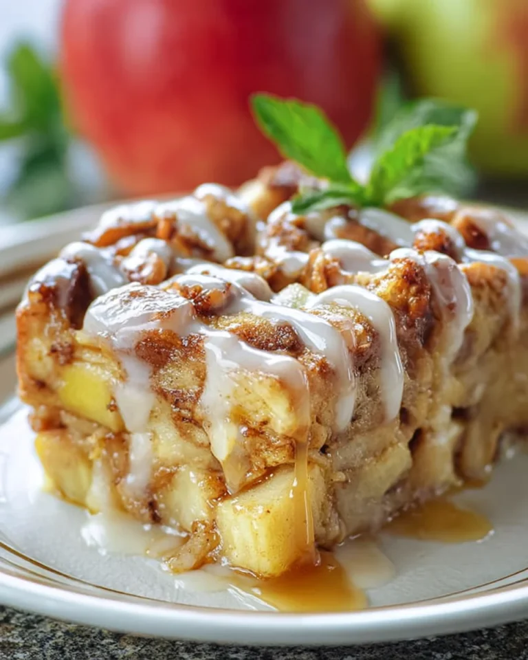 Caramel Apple Cinnamon Roll Lasagna