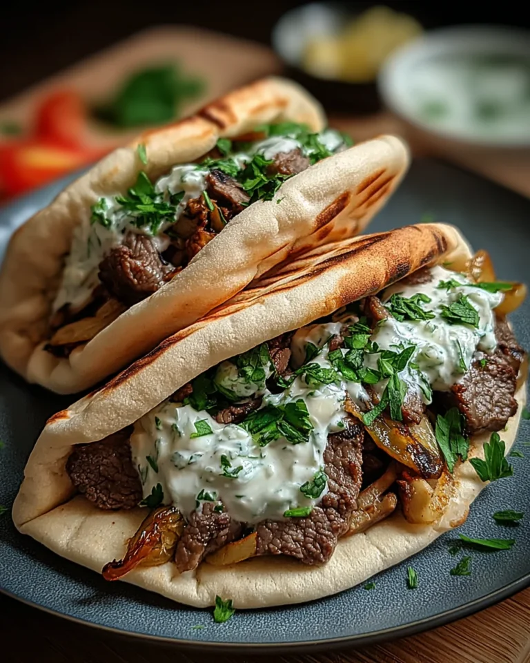 Cheesy Beef and Mushroom Pita Pockets with Tzatziki Sauce 20 Cheesy Beef and Mushroom Pita Pockets with Tzatziki Sauce