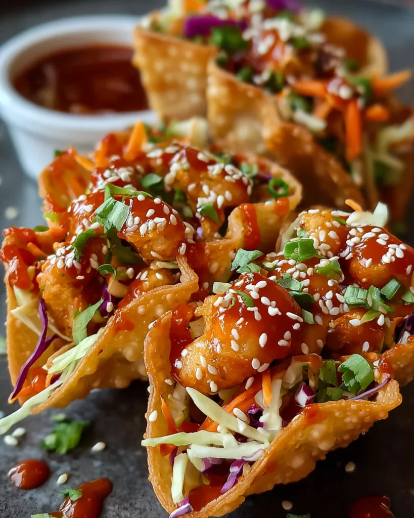 Chicken Wonton Tacos