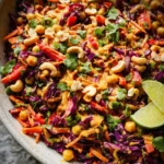 Chopped Thai-Inspired Chickpea Salad with Curry Peanut Dressing