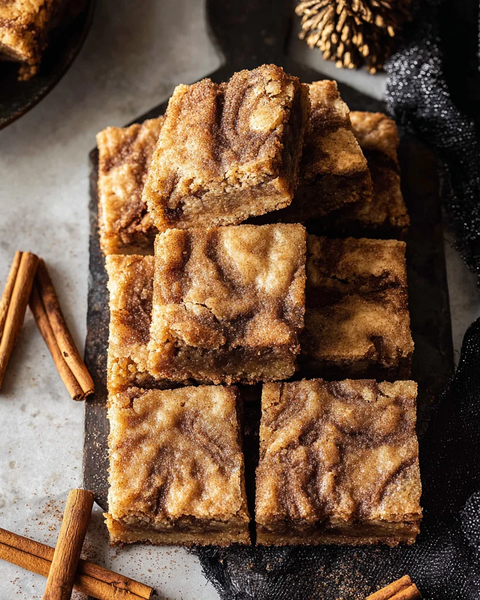 Cinnamon Swirl Snickerdoodle Blondies