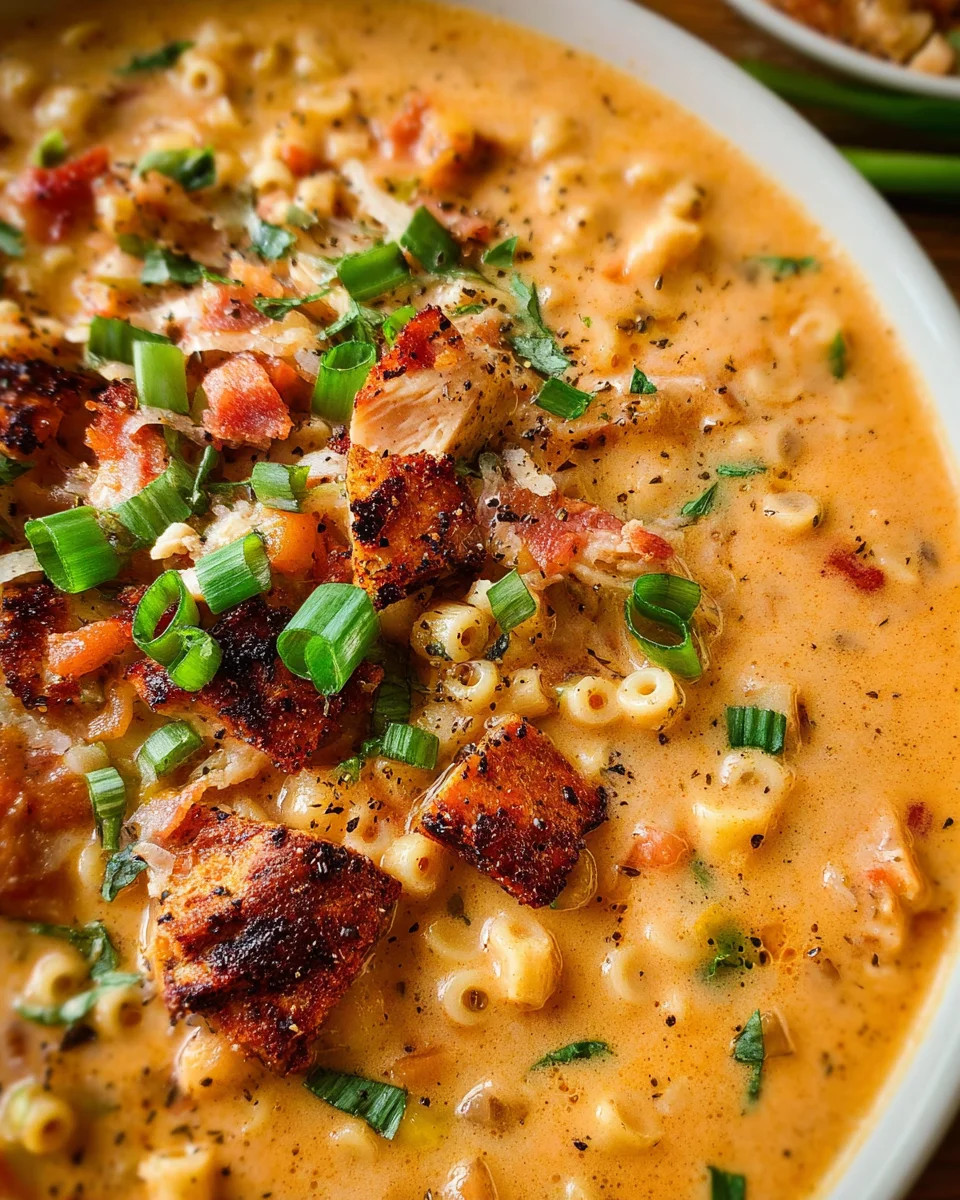 Creamy Cajun Chicken Pasta Soup