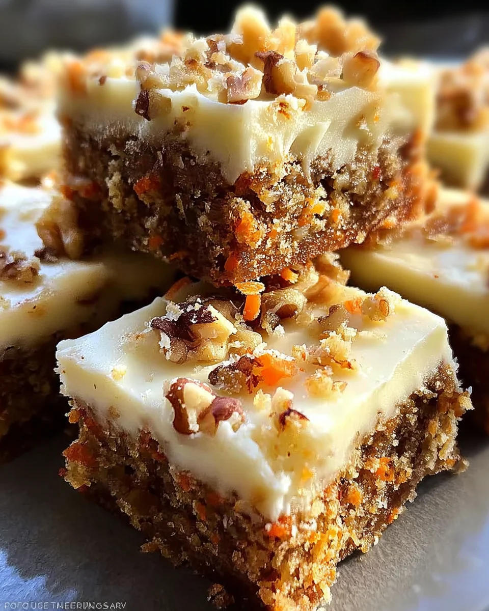 Decadent Carrot Cake Bars with Cream Cheese Frosting 24 Decadent Carrot Cake Bars with Cream Cheese Frosting