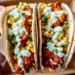 Fried Chicken Street Corn Tacos with Jalapeño Lime Ranch