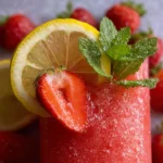 Frozen strawberry lemonade