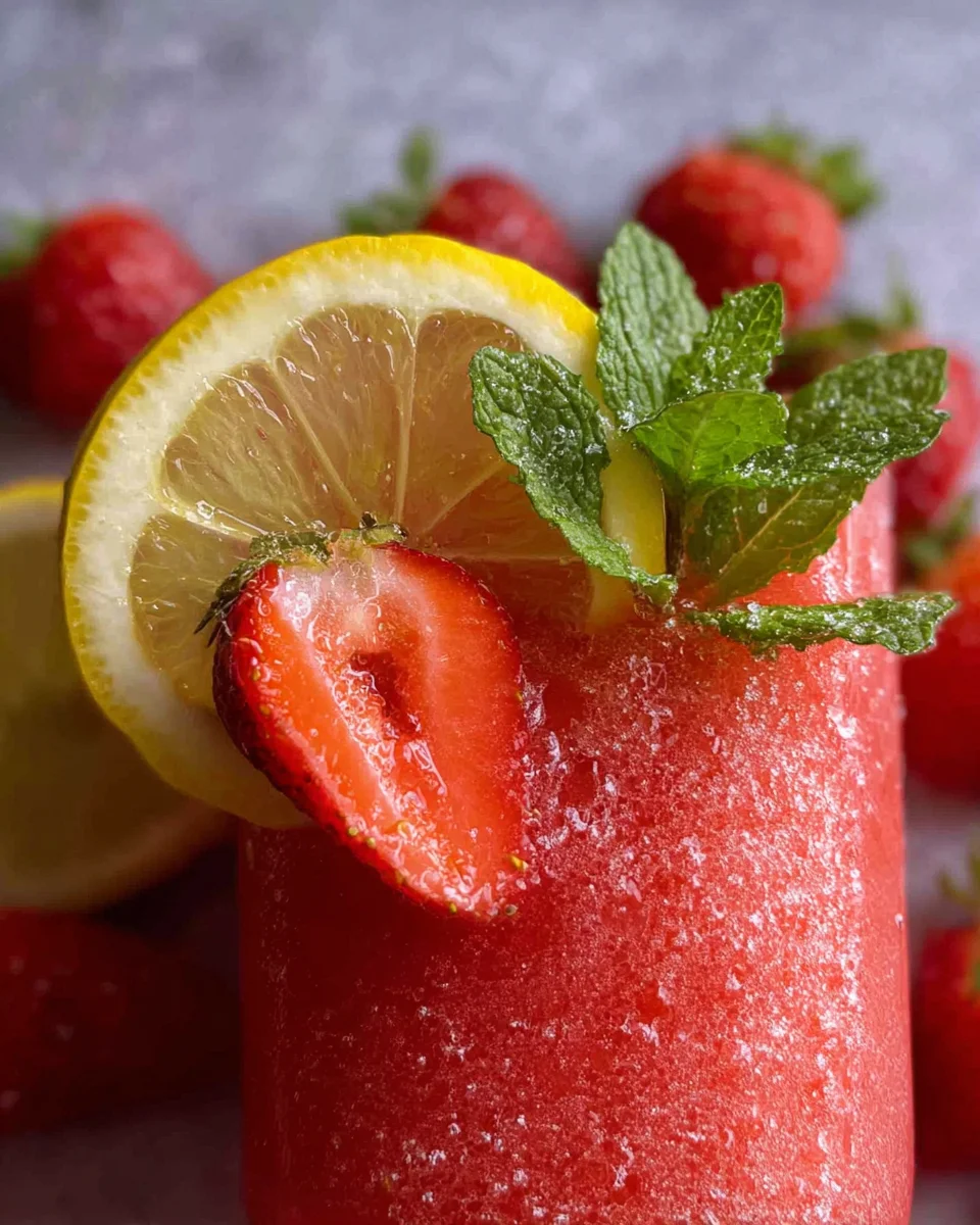 Frozen strawberry lemonade