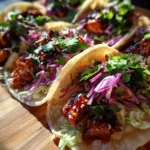Garlic Butter Honey BBQ Chicken Tacos
