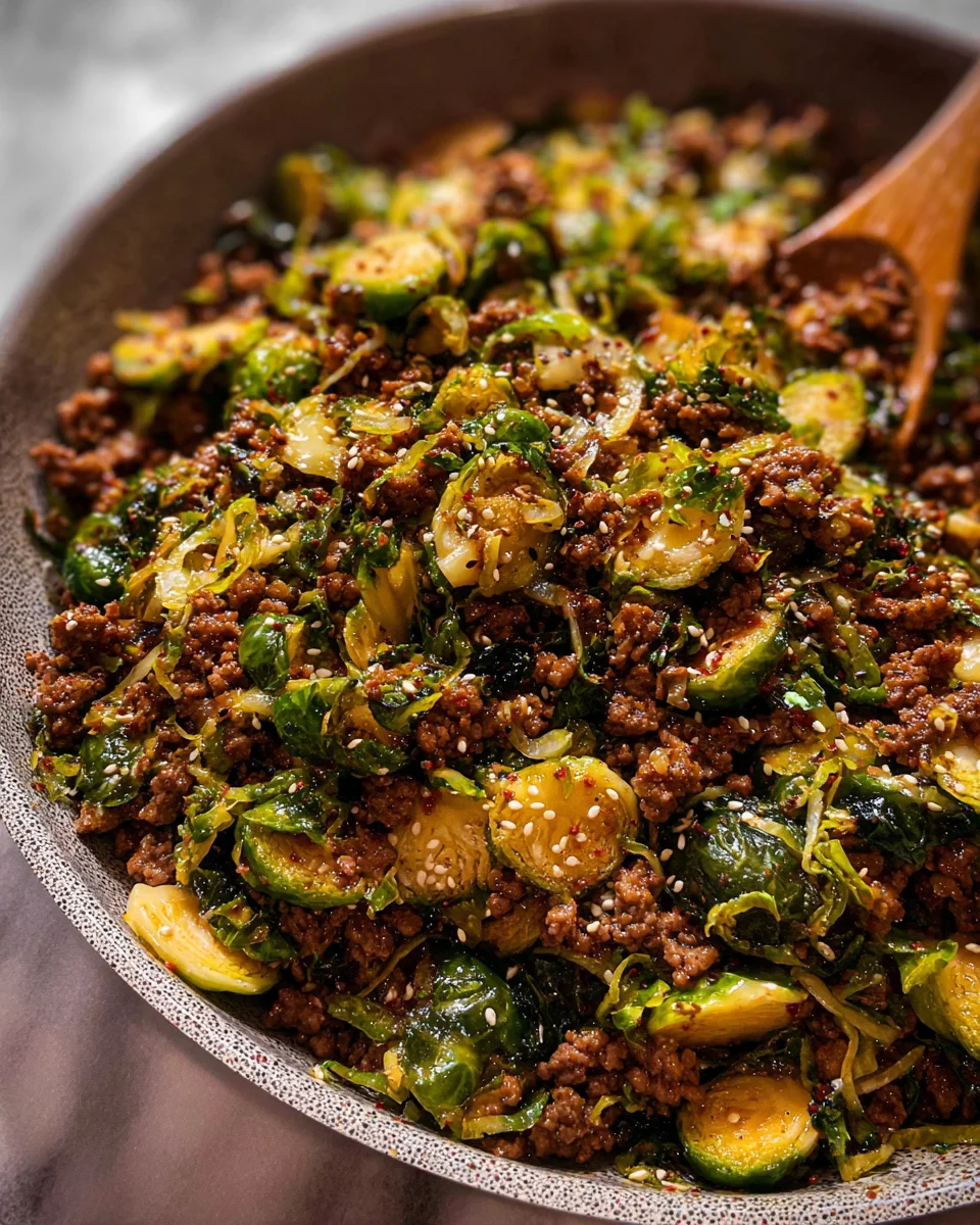 Ground Beef and Brussels Sprouts 21 Ground