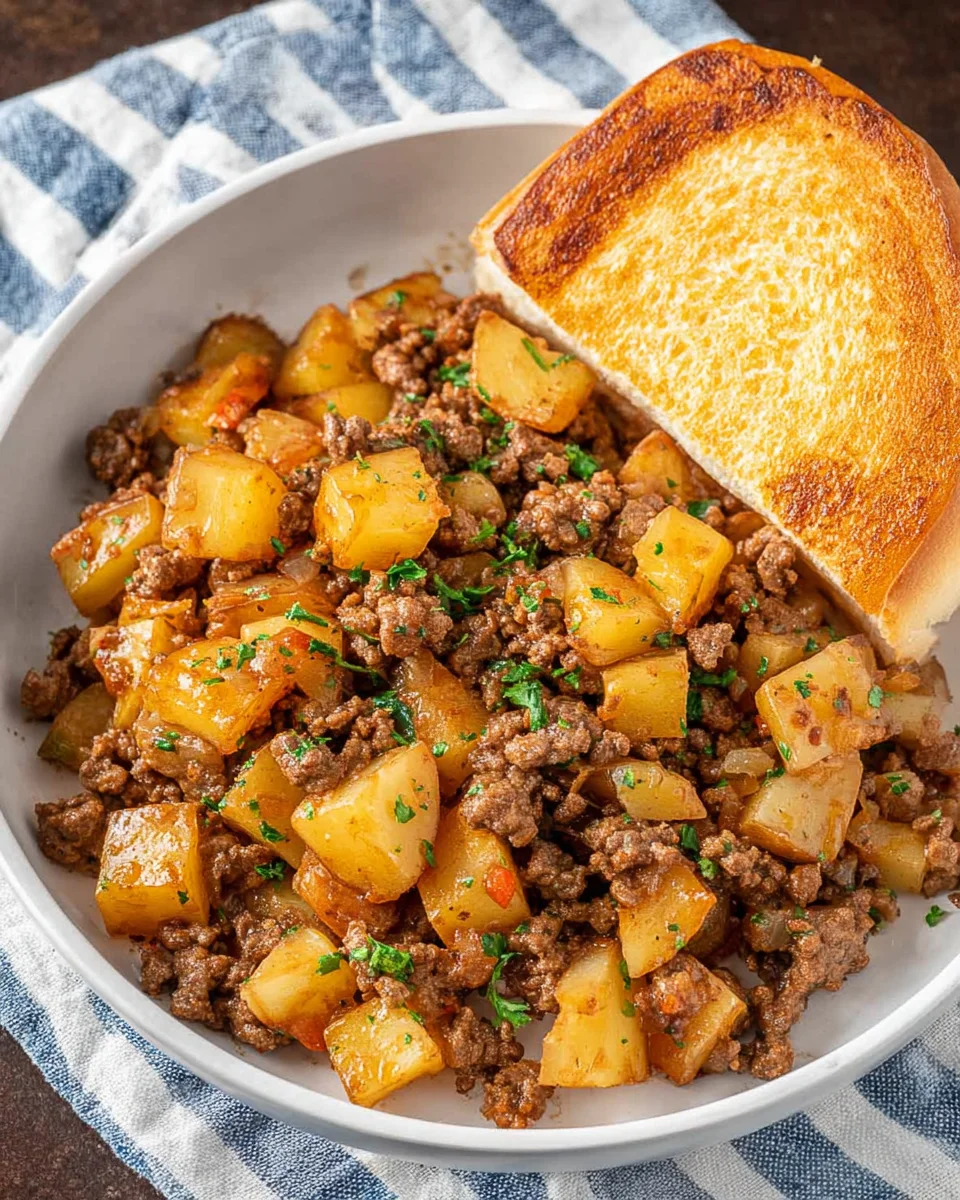 Ground Beef and Potatoes Skillet