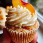 Honey Peach Cream Cheese Cupcakes