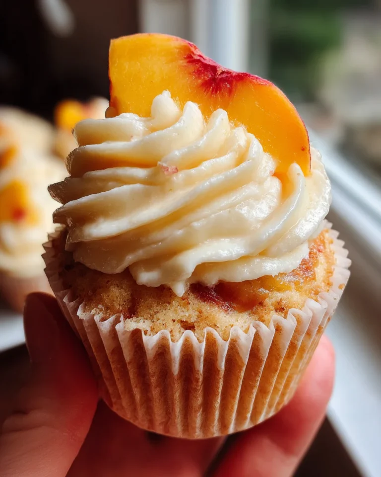 Honey Peach Cream Cheese Cupcakes