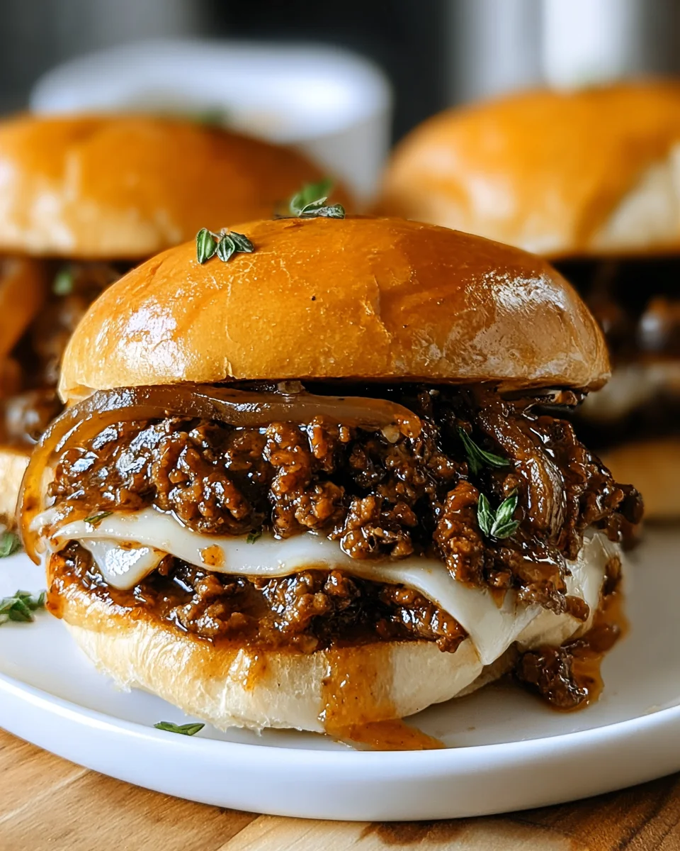 Irresistible French Onion Beef Sloppy Joes