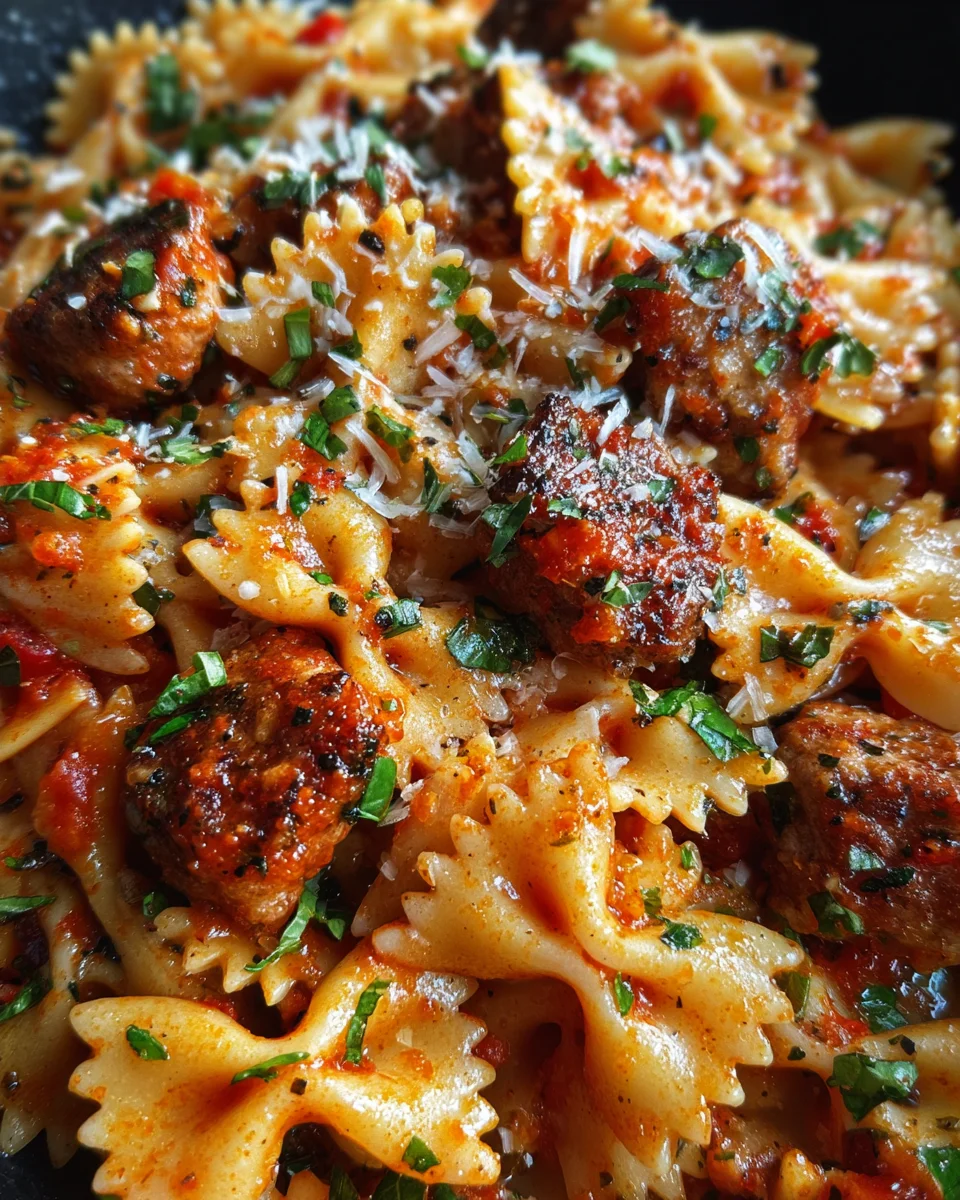 Italian Sausage With Bow Tie Pasta