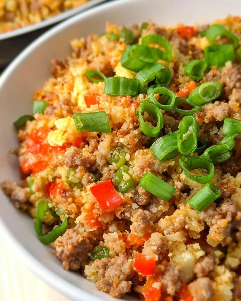 Keto Dirty Cauliflower Rice