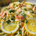 Lemon-Butter Salmon Pasta
