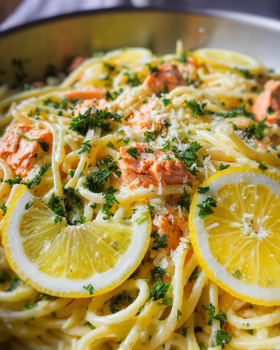 Lemon-Butter Salmon Pasta