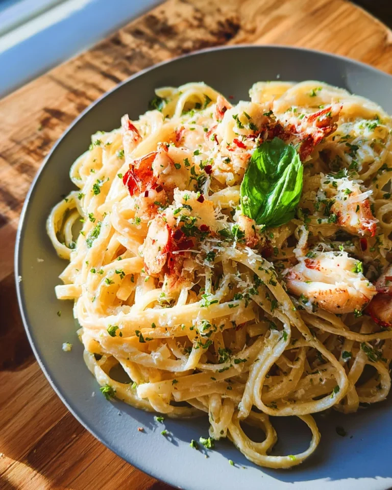 Lobster Pasta with Herb Parmesan Sauce