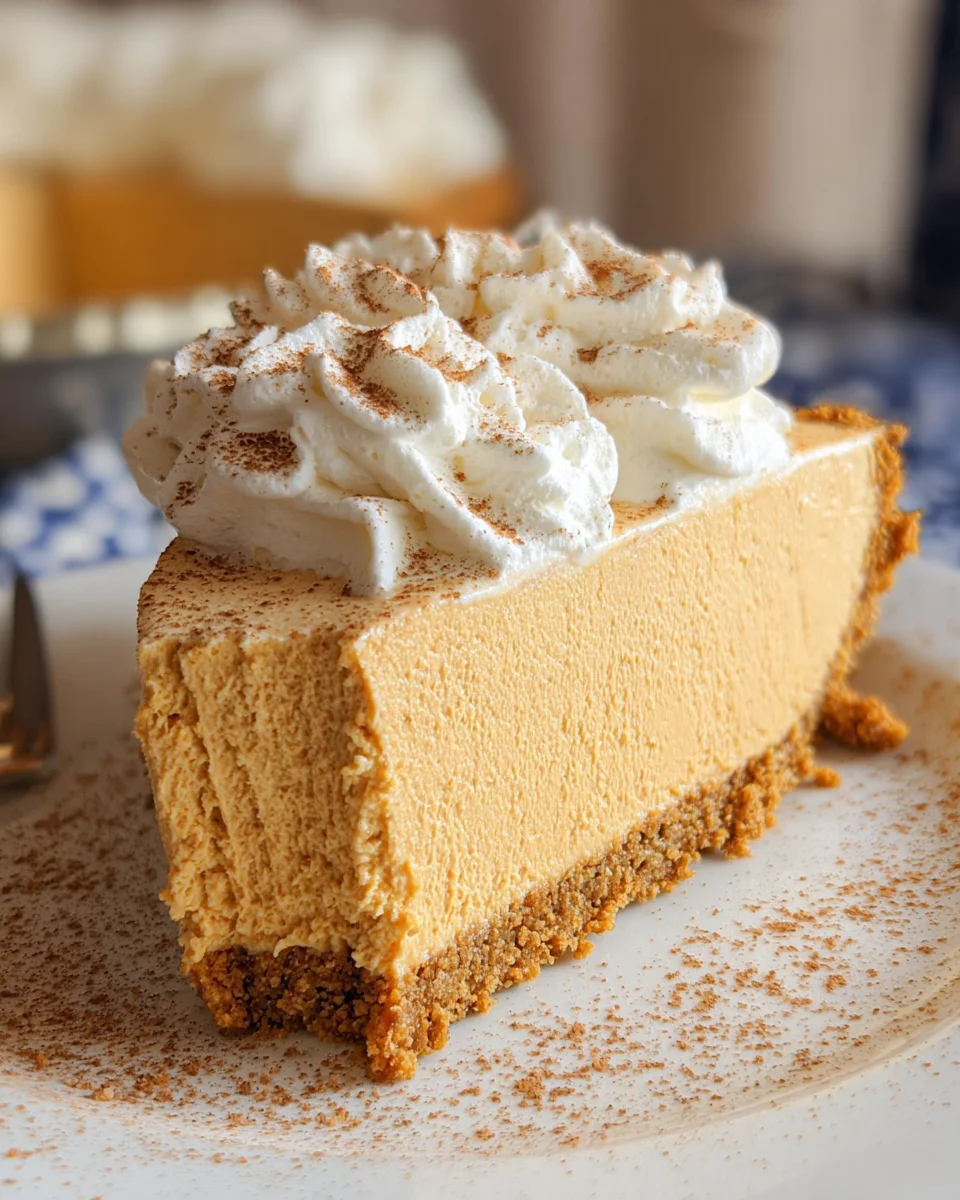 No Bake Marshmallow Pumpkin Pie