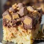 Peanut Butter Chocolate Poke Cake