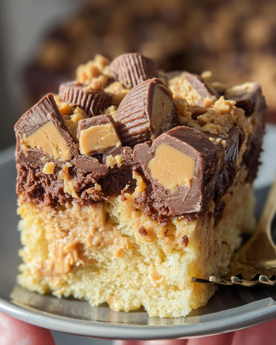 Peanut Butter Chocolate Poke Cake 26 Peanut Butter Chocolate Poke Cake