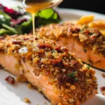 Pecan Crusted Salmon with Maple-Bourbon Glaze