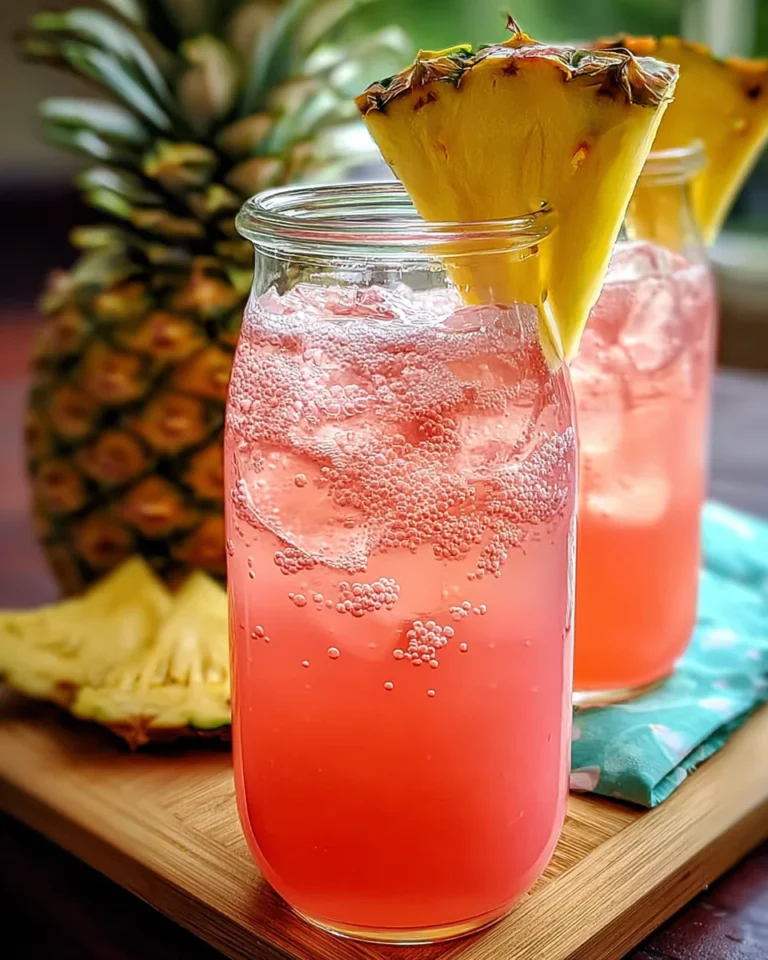 Pineapple Pink Lemonade Party Drink