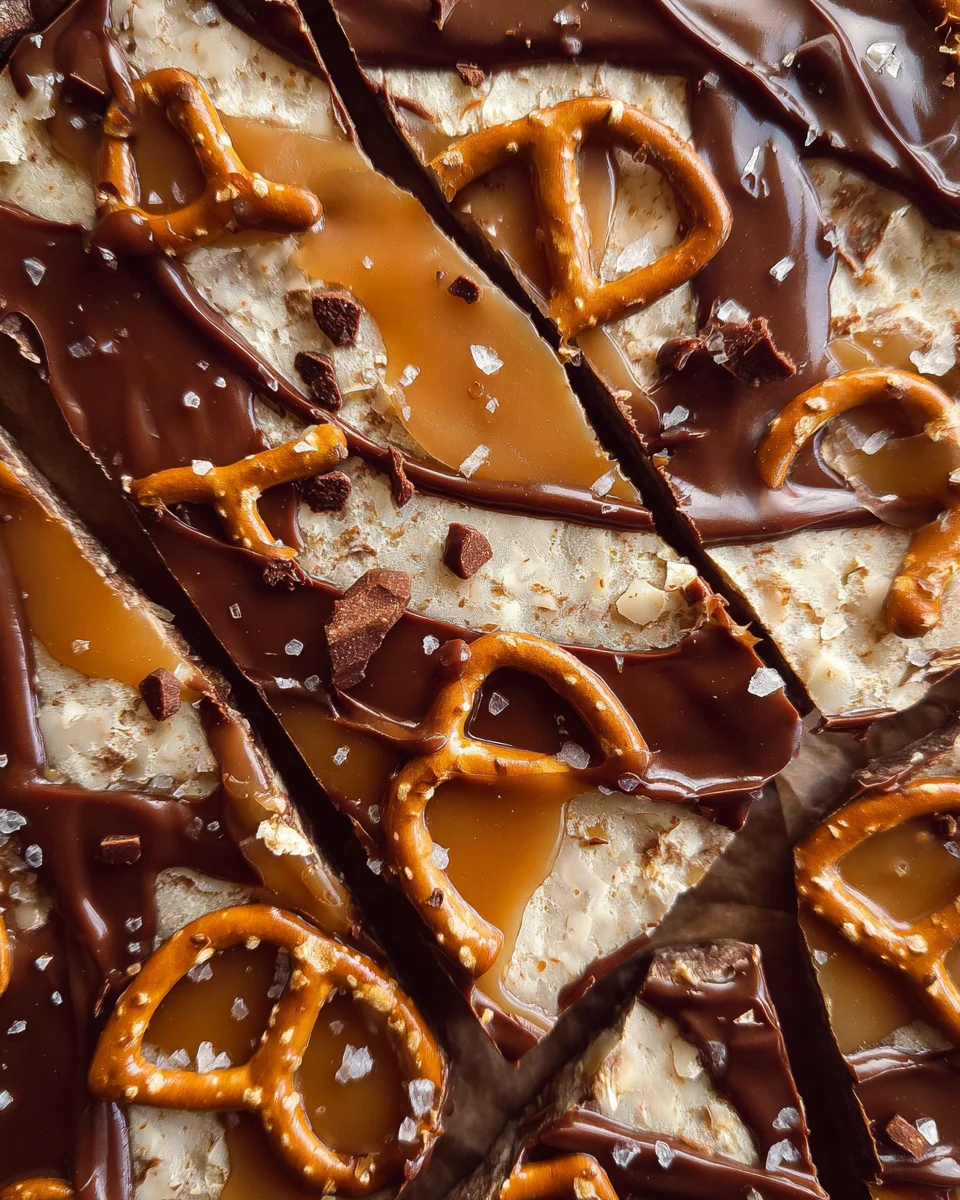 Sea Salt Caramel Pretzel Bark