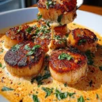 Seared Scallops with Spicy Cajun Cream Sauce