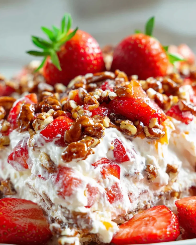 Strawberry Pecan Pretzel Salad