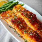 Bourbon Peach Glazed Salmon