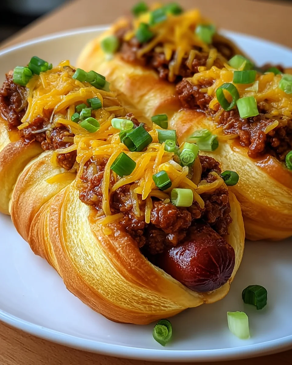 Crescent Roll Chili Dog Delight