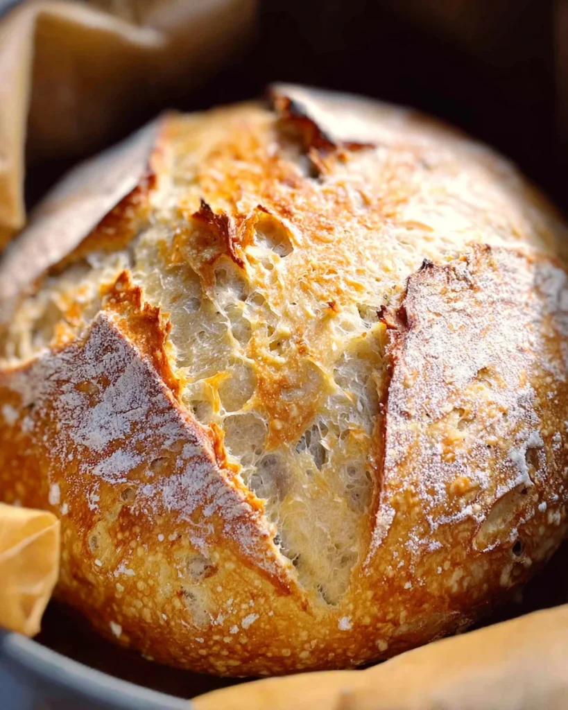 Dutch Oven No Knead Crusty Bread