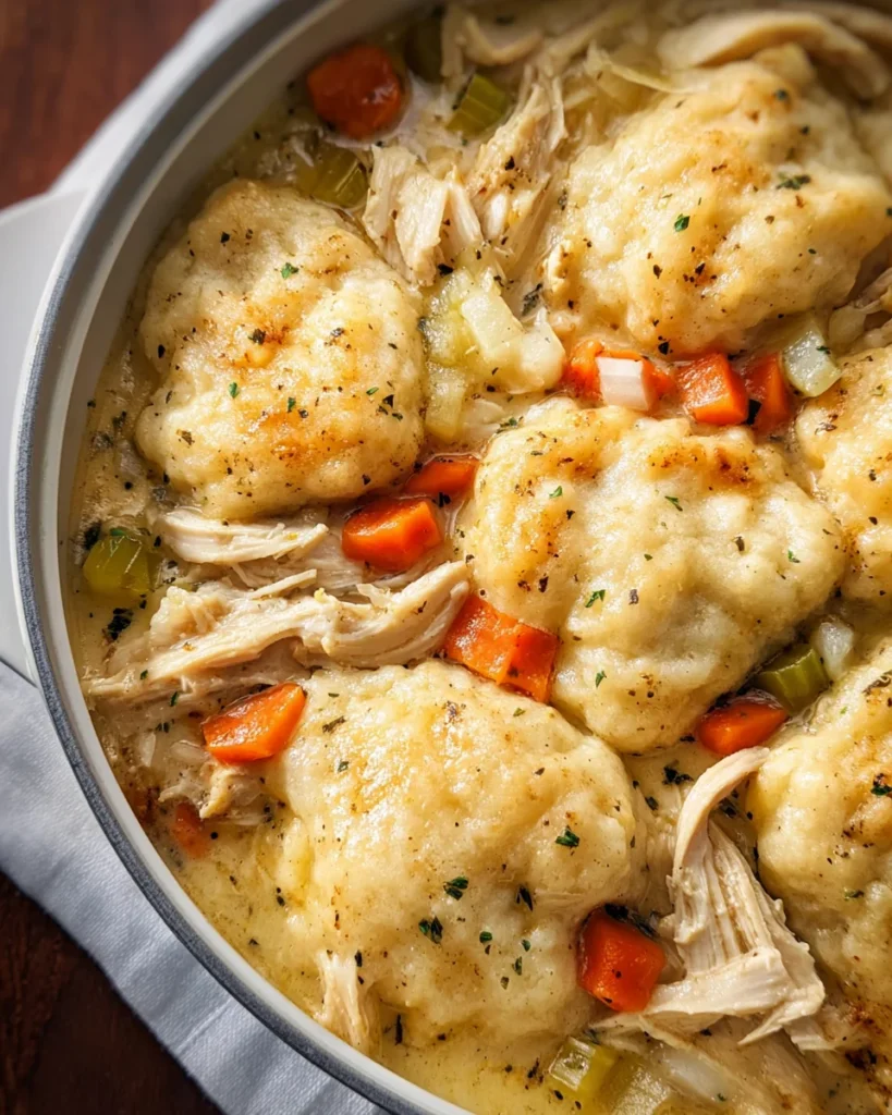Easy Chicken and Dumplings with Biscuits