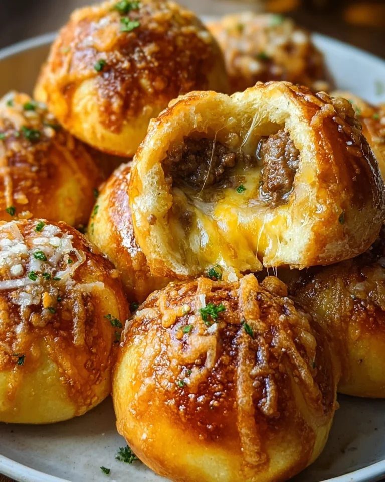 Garlic Parmesan Cheeseburger Bombs