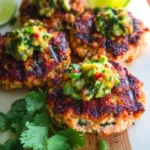 Grilled Salmon Burgers with Avocado Salsa