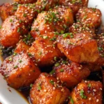 Honey Garlic Salmon Bites
