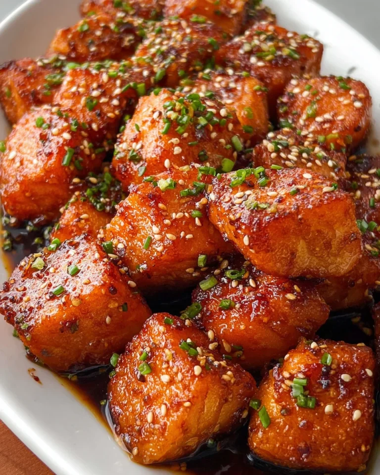 Honey Garlic Salmon Bites