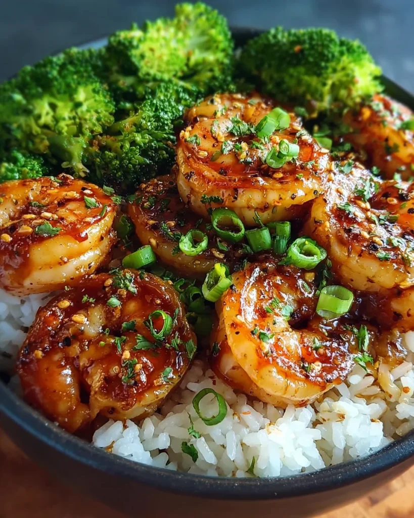 Honey Garlic Shrimp Bowls