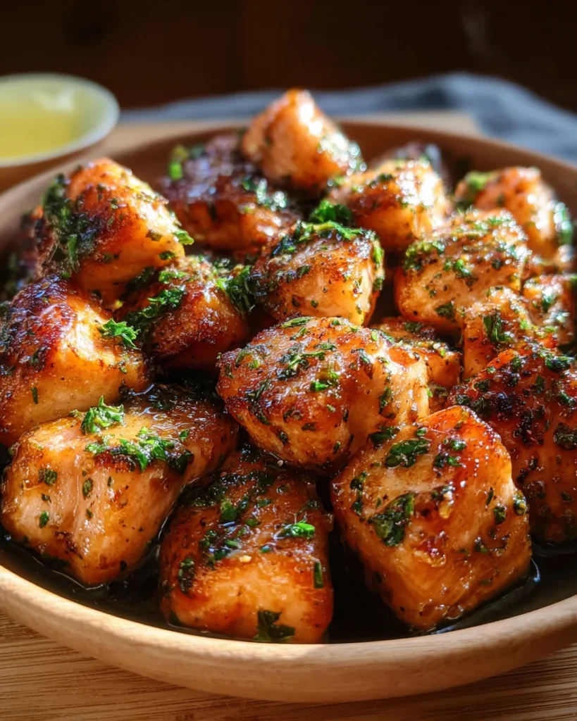 Hot Honey Salmon Bites