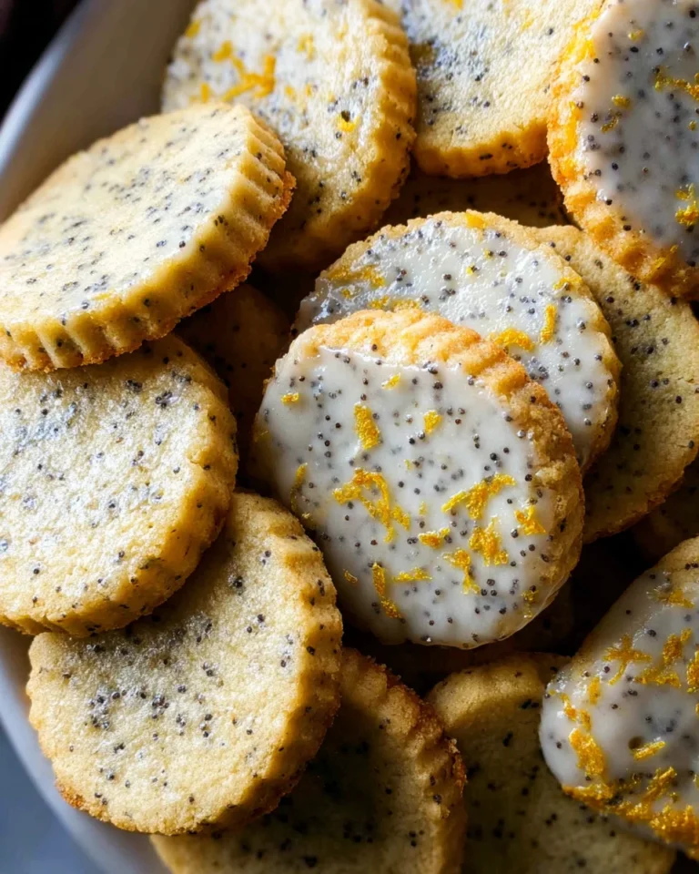 Lemon Poppy Seed Shortbread Cookies